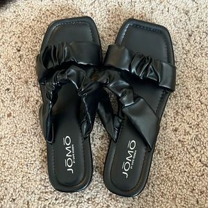 black sandals